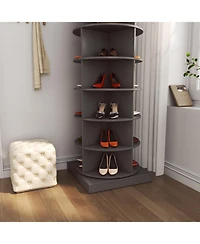 Streamdale Grey 360 Rotating shoe cabinet 6 layers