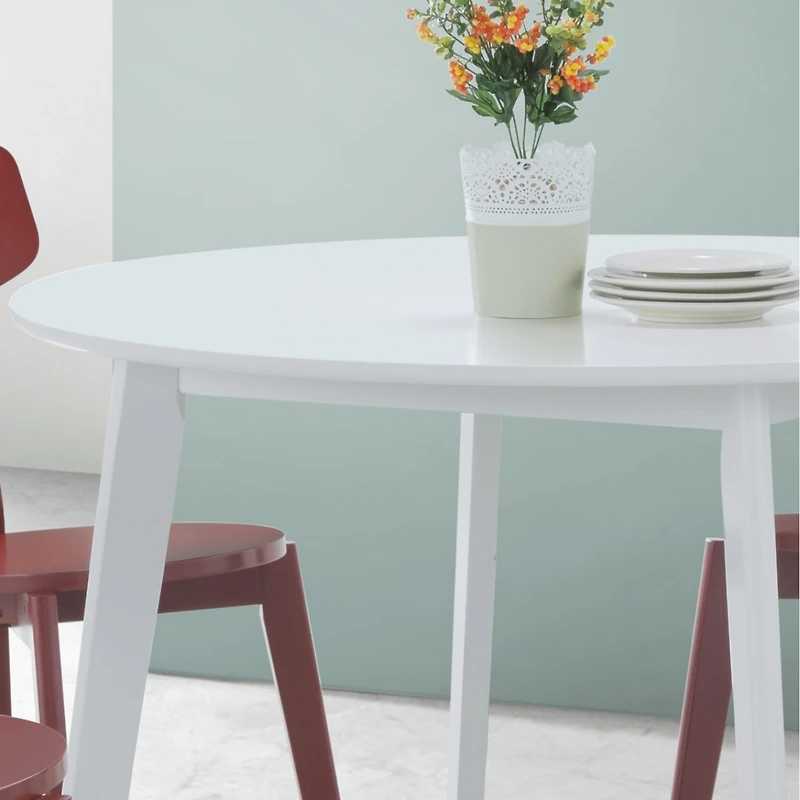 Streamdale Furniture Roma Contemporary White Round Dining Table