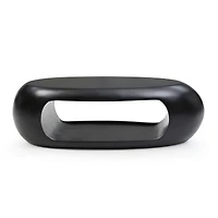 Streamdale Modern 48.42'' Fiberglass Oval Coffee Table (Black or White)