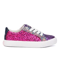 Olivia Miller Little Girls Glitter Low Top Sneakers