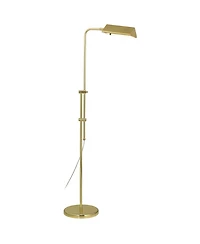 Regency Hill Traditional Adjustable Pharmacy Floor Lamp 54" Tall Brass Adjustable Metal Head for Living Room Reading Bedroom Office