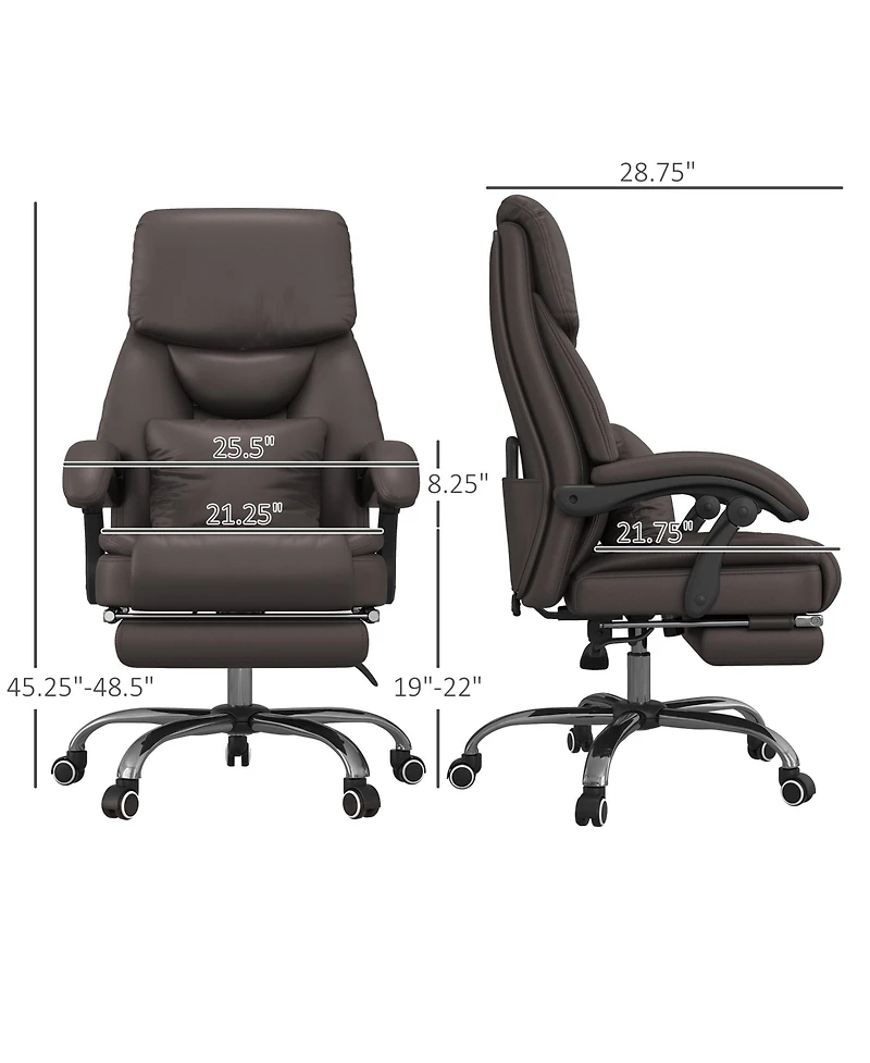 Vinsetto Executive Office Chair with Kneading Massage Swivel Wheels