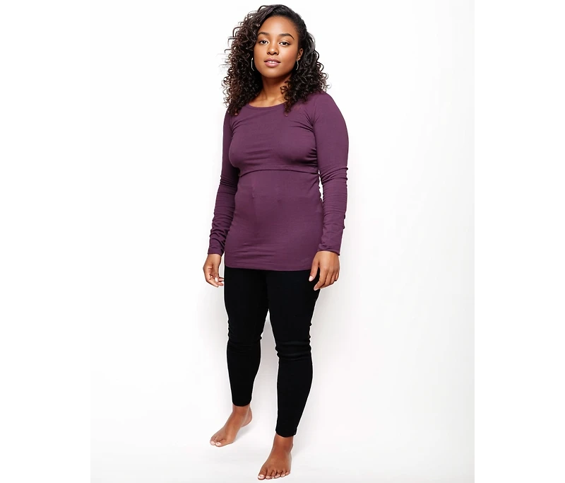 Bshirt Womens Long Sleeve Nursing Top