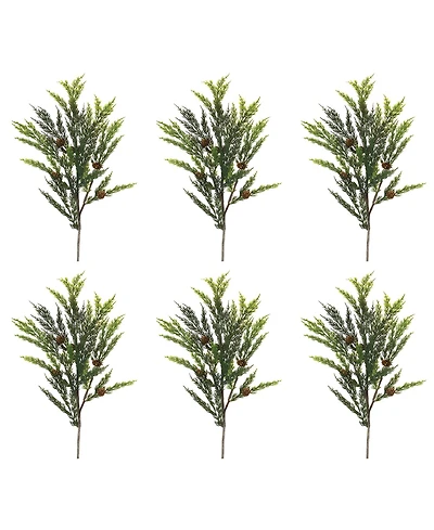 Slickblue Set of 6 Pine Sprays for Seasonal Decor
