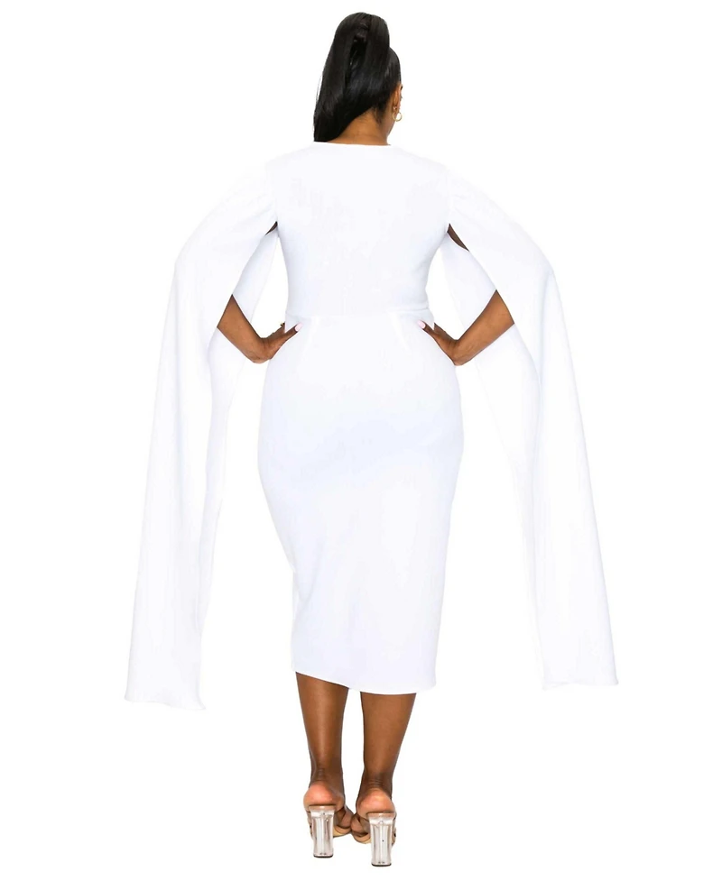 L I V D Plus Naomi Cape Dress