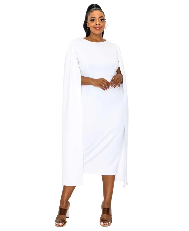L I V D Plus Naomi Cape Dress