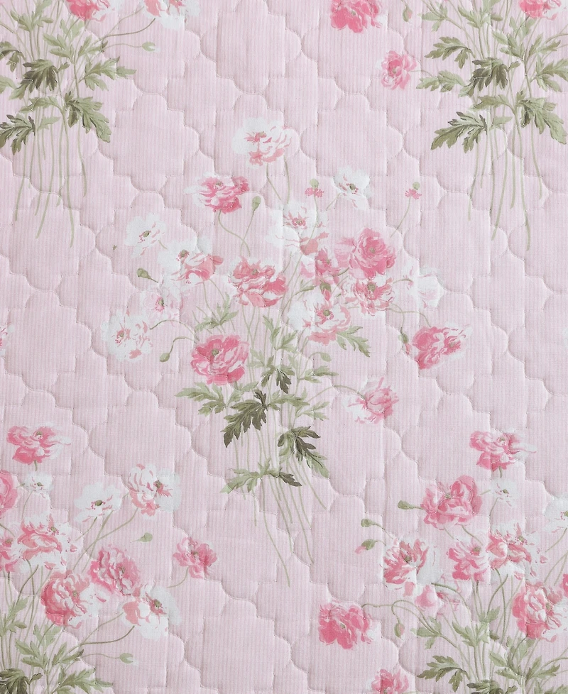 Laura Ashley Veronicas Bouquet Reversible 3 Piece Quilt Set, King