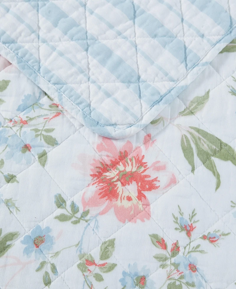 Laura Ashley Emilie Reversible 4 Piece Quilt Set, King