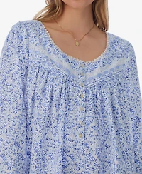 Eileen West Women's Cotton Lace-Trim Waltz Nightgown