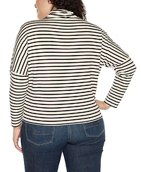 Belldini Plus Size Cowl-Neck Dolman-Sleeve Top
