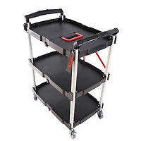 Streamdale Furniture 3-Tier Foldable Service Cart Portable, Effortless, and Versatile