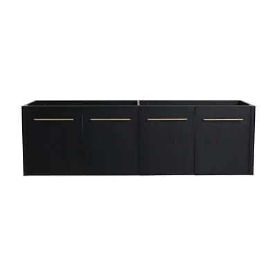 60 Inch Wall-mounted Bathroom Vanity (Only the Cabinet Body, No Top Sink