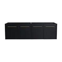 60 Inch Wall-mounted Bathroom Vanity (Only the Cabinet Body, No Top Sink