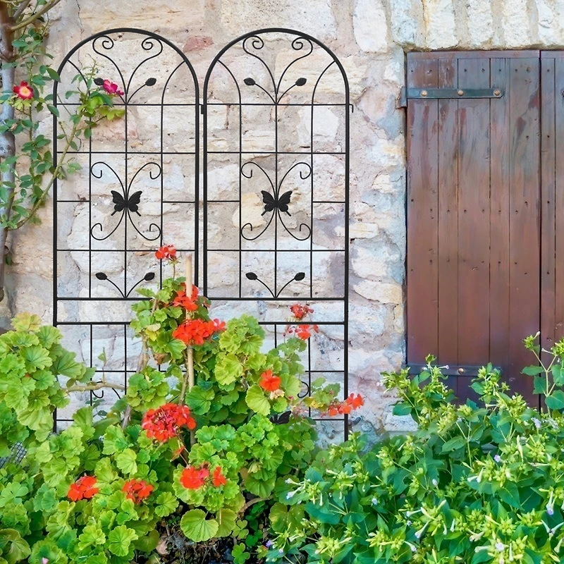 Extendable Garden Trellises 80" Tall, Rust-Resistant, Supports Vines & Climbing Plants