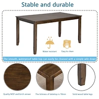 Streamdale Furniture Sleek & Durable Solid Wood Dining Table for Modern Dining Rooms, Table Only