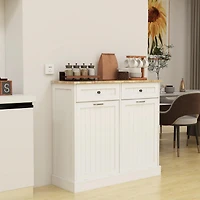 Streamdale Uv Sanitizer Trash Cabinet w/ Drawers (White)