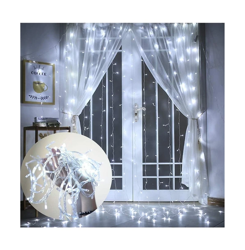 304 Count Led Curtain String Lights Room Decor Fairy Lights