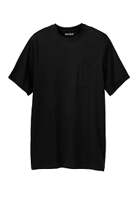 KingSize Big & Tall Shrink-Less Lightweight Longer-Length Crewneck Pocket T-Shirt