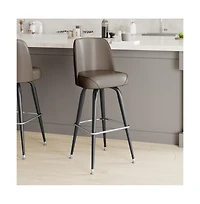 2 Pack Metal Barstool With Swivel Bucket Seat