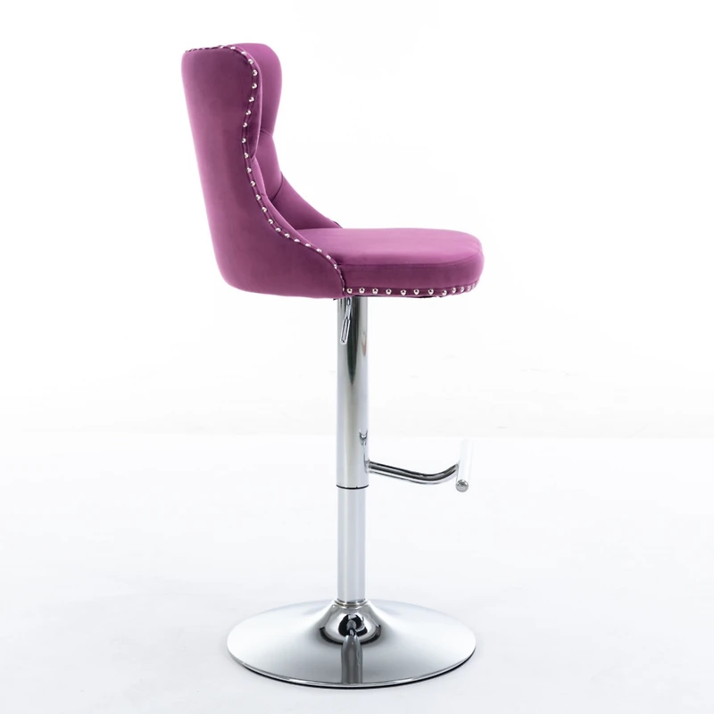 Simplie Fun Hand-Crafted Bar Chair with Ergonomic Support and Durable Base