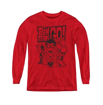 Teen Titans Go Youth Team Up Long Sleeve Sweatshirts