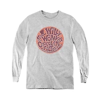 Willy Wonka And The Chocolate Factory Youth Circle Logo Long Sleeve Sweatshirts