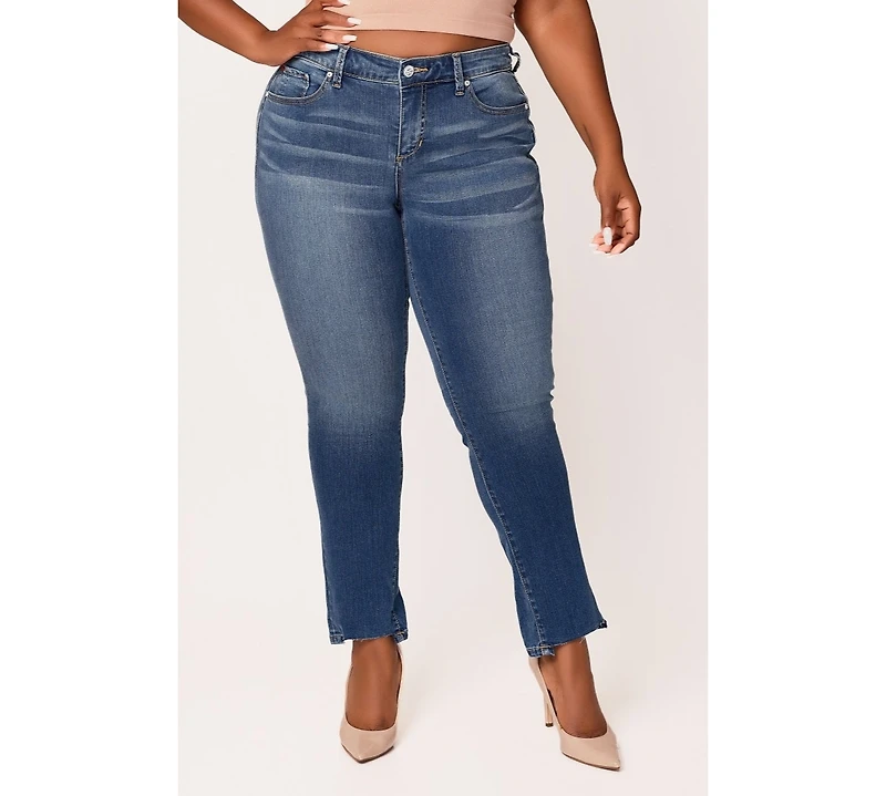 Slink Jeans Plus Denim Mid Rise Slim 30" Inseam