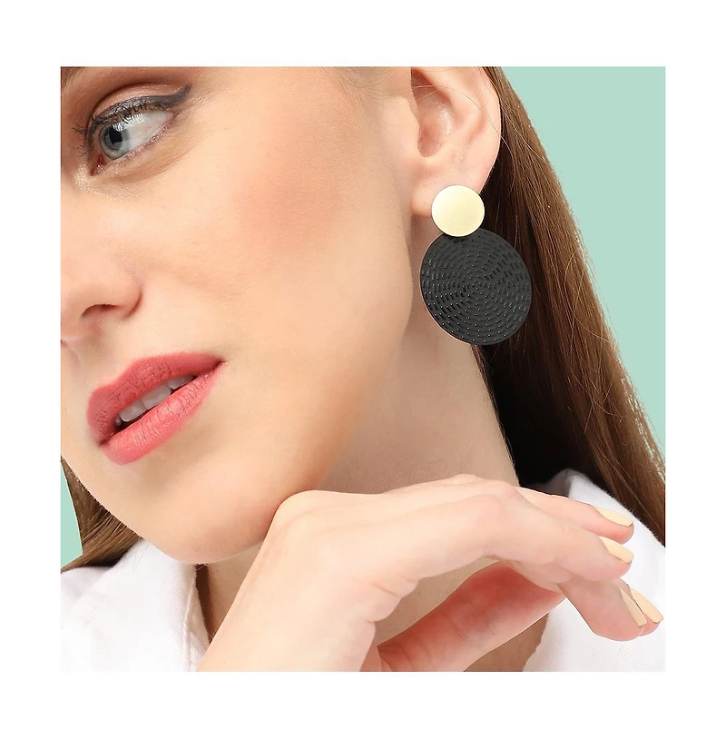 Sohi Women's Contrast Drop Earrings
