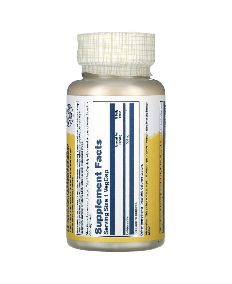 Solaray L-Phenylalanine 500 mg