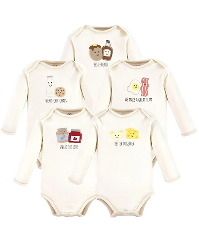 Touched by Nature Baby Boys Unisex Natural Cotton Long-Sleeve One-Piece
