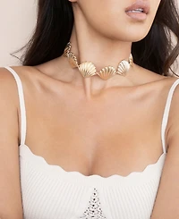 Ettika 18k Gold Plated Scallop Shell Body Chain