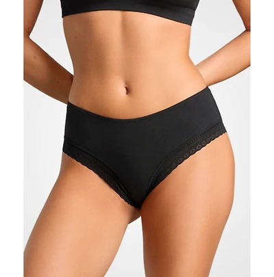 Siella Women's Organic Cotton Lace Cheeky