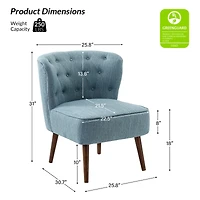 Contemporary Pascutti Side Chair with Button-tufted