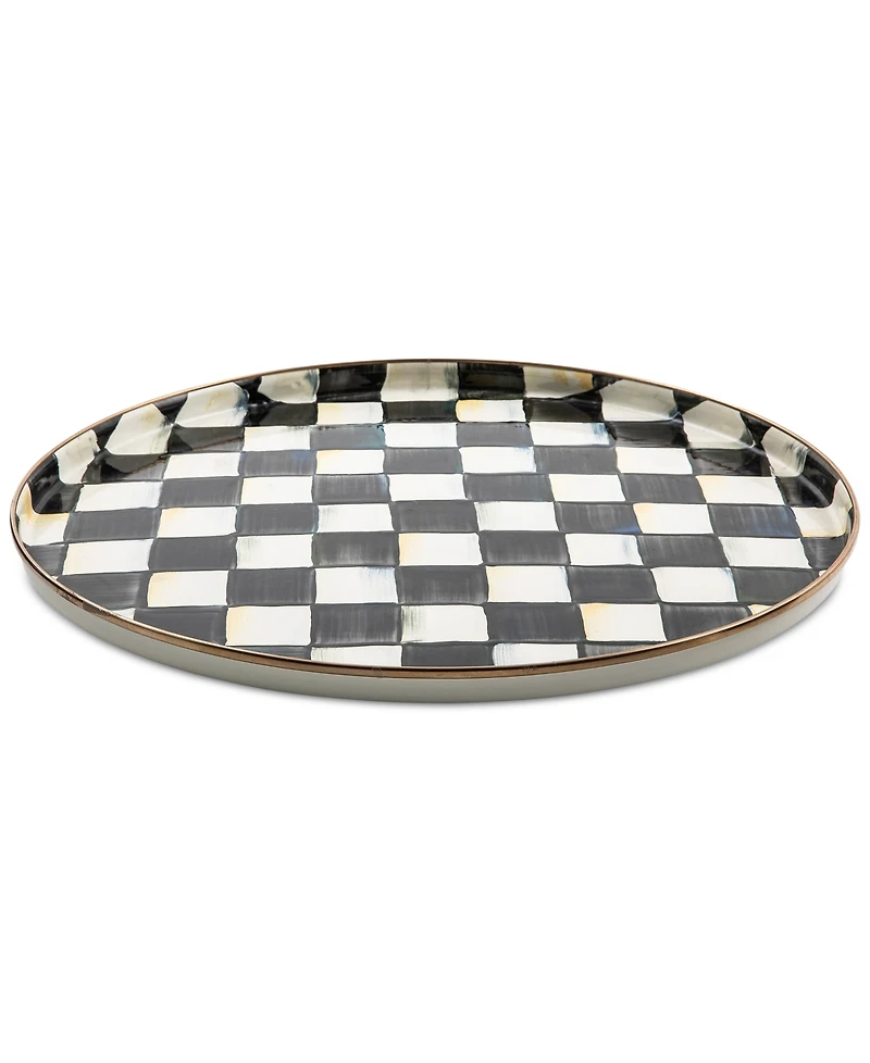 Mackenzie-Childs Enameled Steel Courtly Check Round Tray