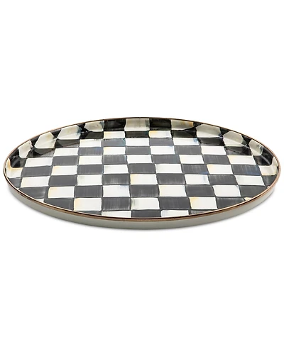 Mackenzie-Childs Enameled Steel Courtly Check Round Tray