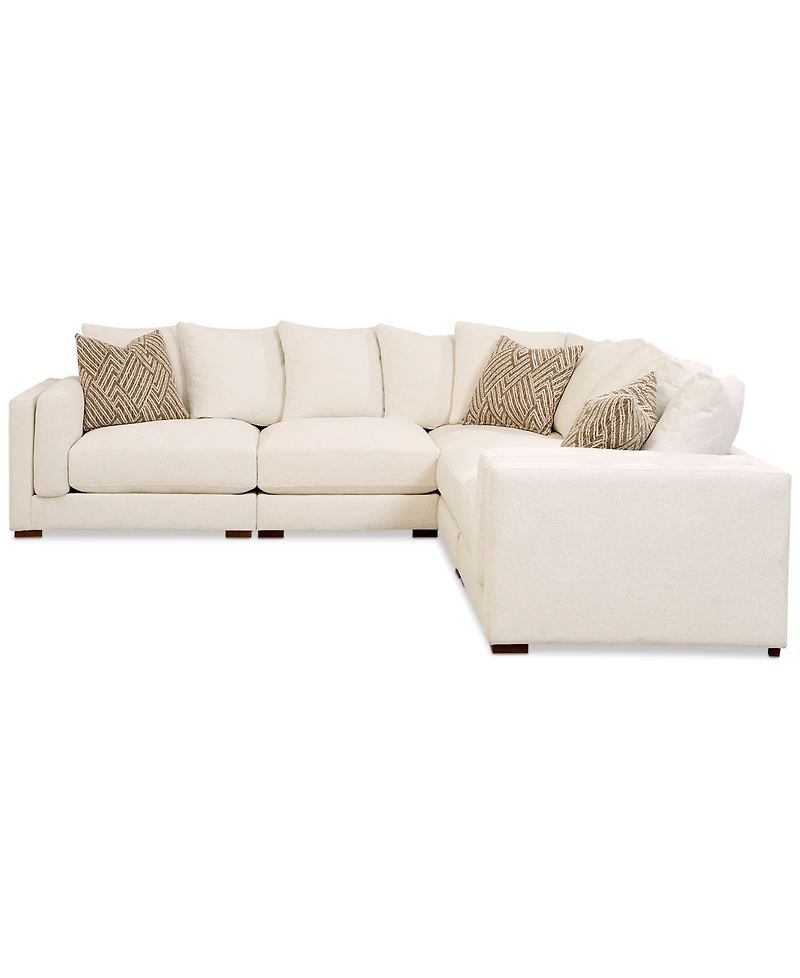 Barlien 5-Pc. Modular Fabric Sectional, Created for Macy's