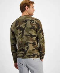 Club Room Men's 100% Cashmere Camo-Print V-Neck Cardigan, Macy's Exclusive