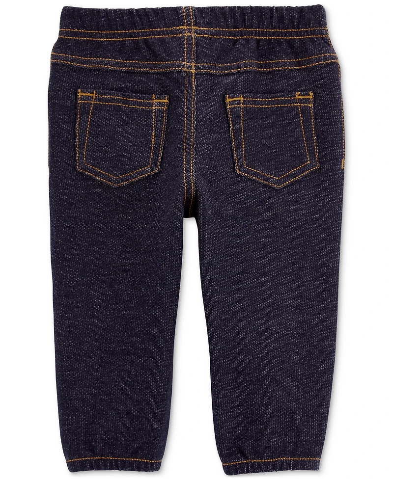 Carter's Baby Boys Zip-Up Jacket, Printed Bodysuit & Faux-Denim Pants, 3 Piece Set