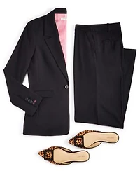 On 34th Womens Boyfriend Blazer Ribbed T Shirt Wide Leg Trousers Created For Macys