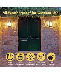Maggift Solar Lantern Outdoor Waterproof 2-Pack