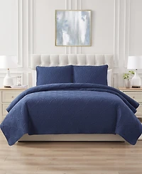 Vcny Home Seashell 3-Piece Quilt Set, Full/Queen