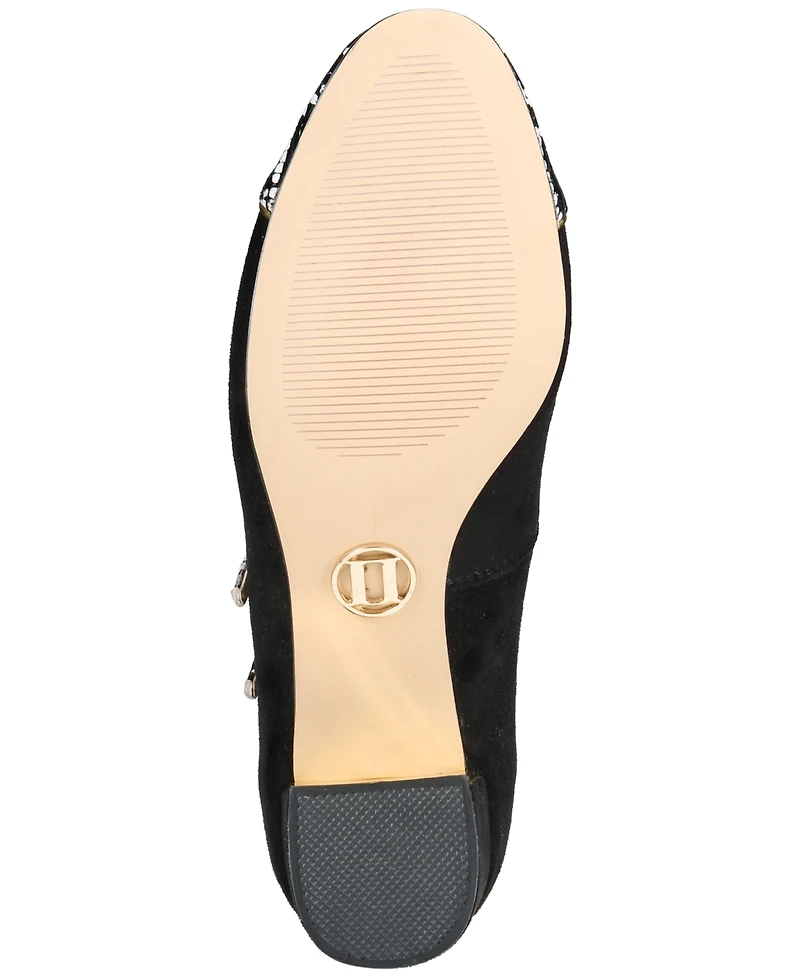 Things Ii Come Women's Mela Luxurious Round-Toe Mary-Jane Block-Heel Pumps