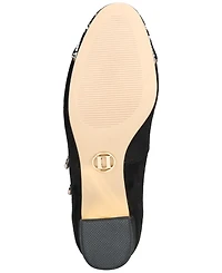 Things Ii Come Women's Mela Luxurious Round-Toe Mary-Jane Block-Heel Pumps
