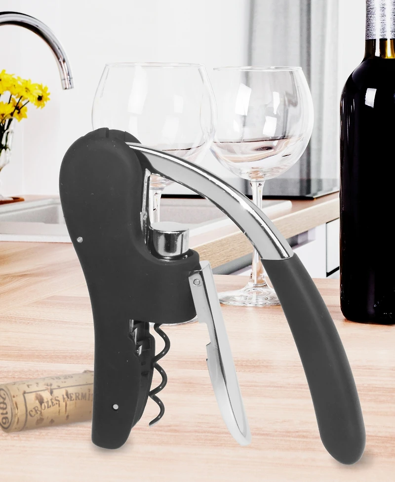 Oggi Lever Action Ss Corkscrew Wine Bottle Opener