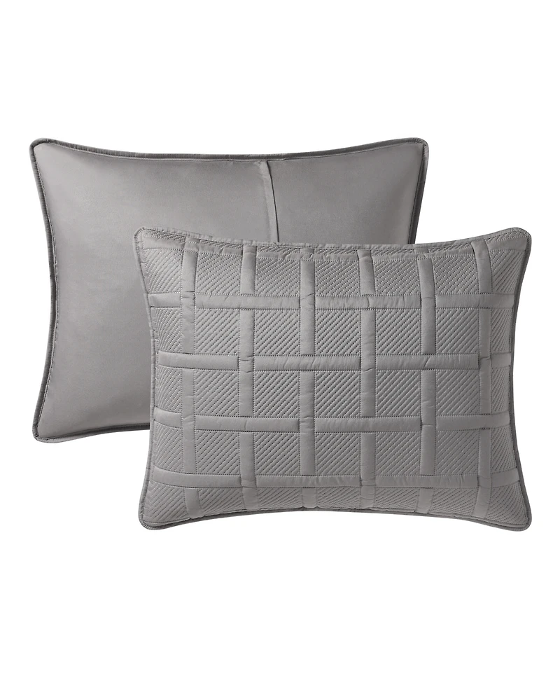 Vcny Home Solid Square 3-Piece Quilt Set