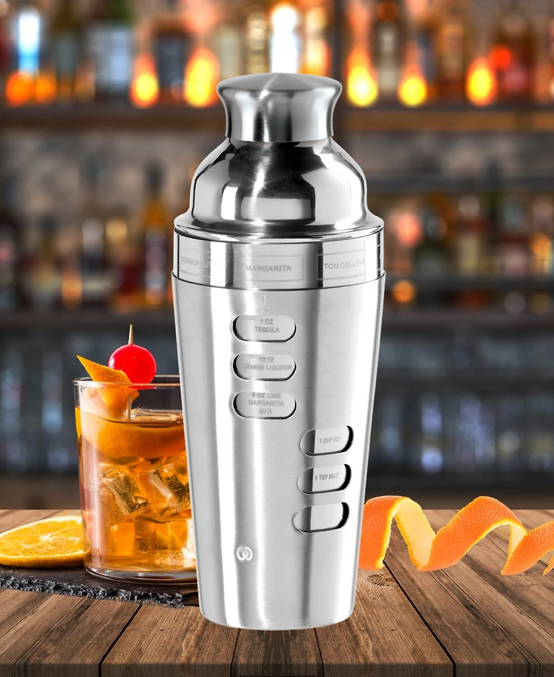 Oggi Dial a Drink 23oz Stainless Steel Cocktail Shaker
