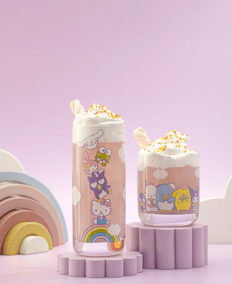 Sanrio Hello Kitty Short Glasses, Set of 4
