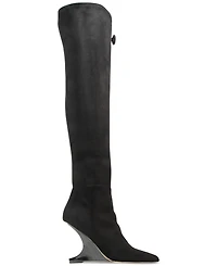 Aaj By Aminah Women's Indigo Over-The-Knee Dress Boots