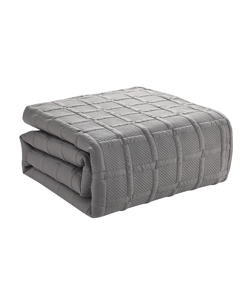 Vcny Home Solid Square 3-Piece Quilt Set