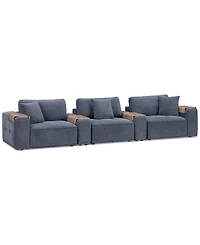 Nycolle 5-Pc. Modular Fabric Sectional with 2 Consoles, Created for Macy's